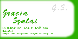 gracia szalai business card